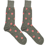 Grey And Pink Donut Socks
