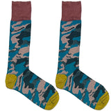 Aqua Blue Camo Socks