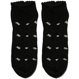 Black Abstract Ankle Socks