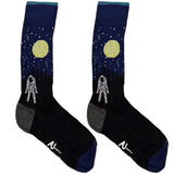 Black And Blue Astronaut Socks