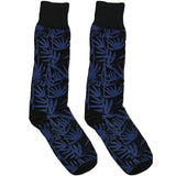 Black And Blue Floral Socks