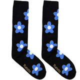 Black And Blue Flower Socks
