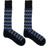 Black And Blue Patten Socks