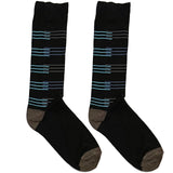 Black And Blue Stripe Lock Socks