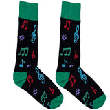 Black And Green Music Socks