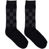 Black And Grey Chequered Socks