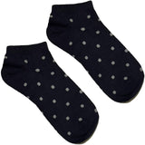 Black And Grey Polka Ankle Socks