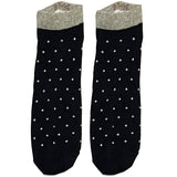 Black And Grey Polka Ankle Socks