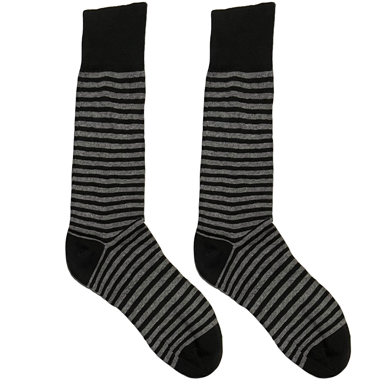 Black And Grey Stripes Socks