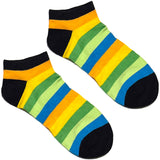 Black And Orange Stripes Ankle Socks