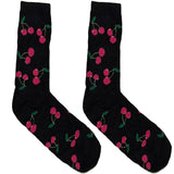 Black And Pink Cherry Socks