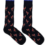 Black And Pink Flamingo Socks