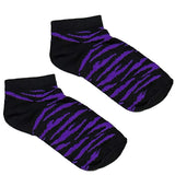 Black And Purple Leopard Ankle Socks