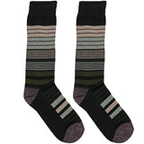 Black And Purple Muliple Color Stripes Socks