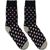 Black And Purple Polka Variant Short Crew Socks