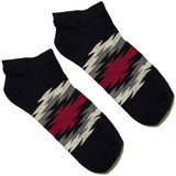Black And Red Abstract Ankle Socks
