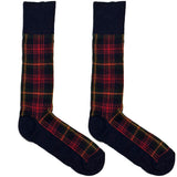 Black And Red Chequered Socks