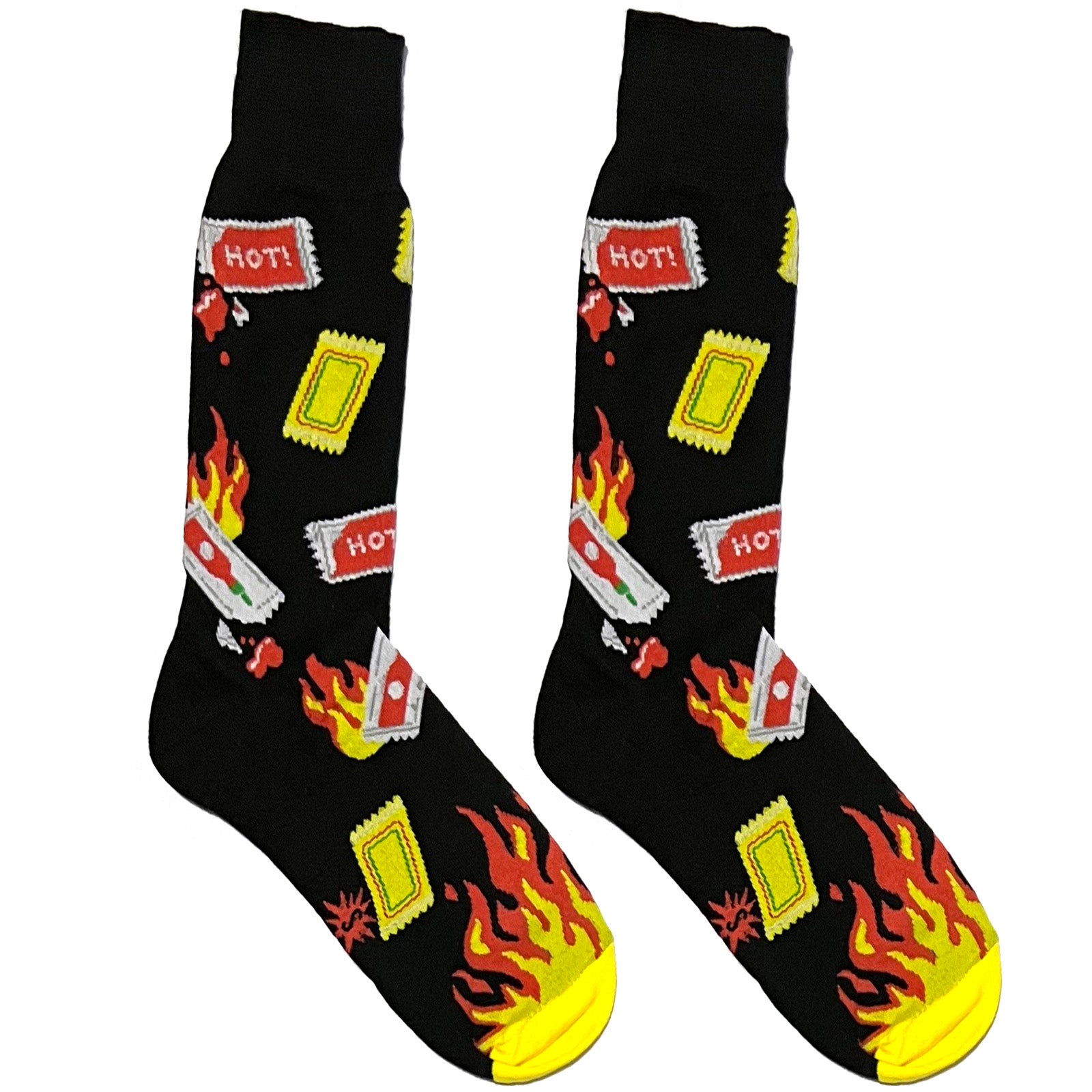 Black And Red Chilli Hot Socks