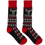 Black And Red Christmoose Socks