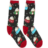 Black And Red Cup Cake Short Crew Socks