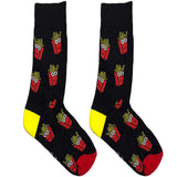 Black And Red Fries Socks