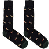 Black And Red Puppy Socks