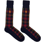 Black And Red RL Polo Chequered Socks