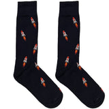 Black And Red Rocket Socks