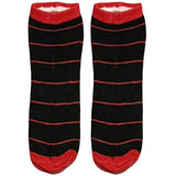 Black And Red Stripes Ankle Socks