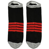 Black And Red Stripes Ankle Socks