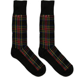 Black And Red Textured Pattern Socks