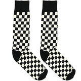 Black And White Chequered Socks