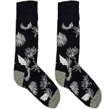 Black And White Floral Socks