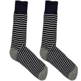 Black And White Narrow Stripes Socks