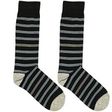 Black And White Triple Stripe Socks