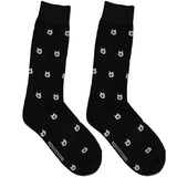 Black And White Wolf Socks