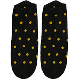 Black And Yellow Polka Ankle Socks