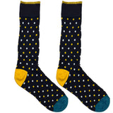 Black And Yellow Polka Socks