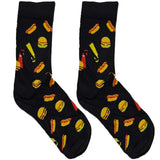 Black Burger Drink Short Crew Socks