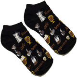 Black Cafe Ankle Socks