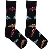 Black Cars Short Crew Socks