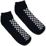 Black Chequered Ankle Socks