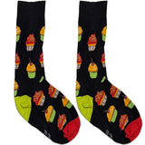 Black Cup Cakes Short Crew Socks