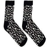 Black Dalmitian Polka Short Crew Socks