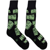 Black Dollar Bills Socks