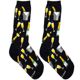 Black Drinks Bucket Short Crew Socks