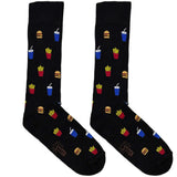Black Fast Food Burger Socks