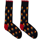 Black Flame Bin Socks