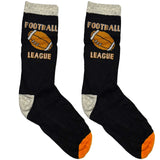Black Football League Short Crew Socks
