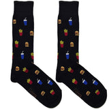 Black Fried And Burger Socks